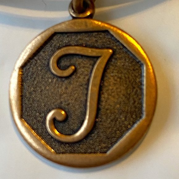 Alex and Ani Gold  "J" Expandable Bangle Bracelet - Picture 2 of 6